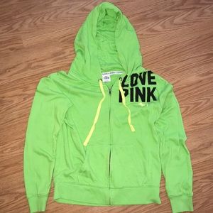 VS Pink Zip Up Sweatshirt